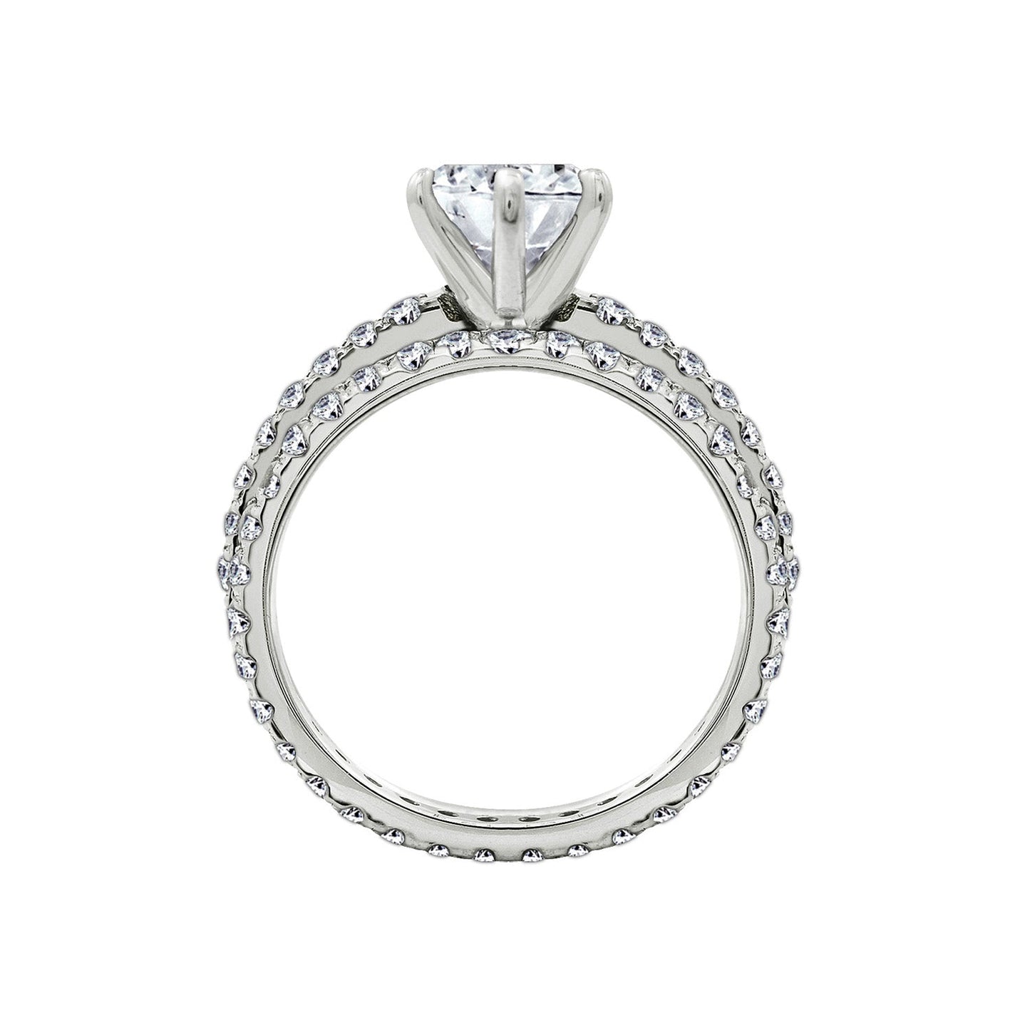 Eternity Round Cut Wedding Ring Set