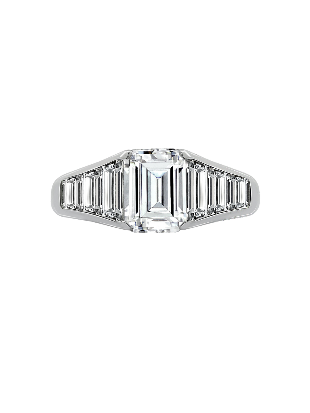 Emerald Cut Tapered Ring R2965401