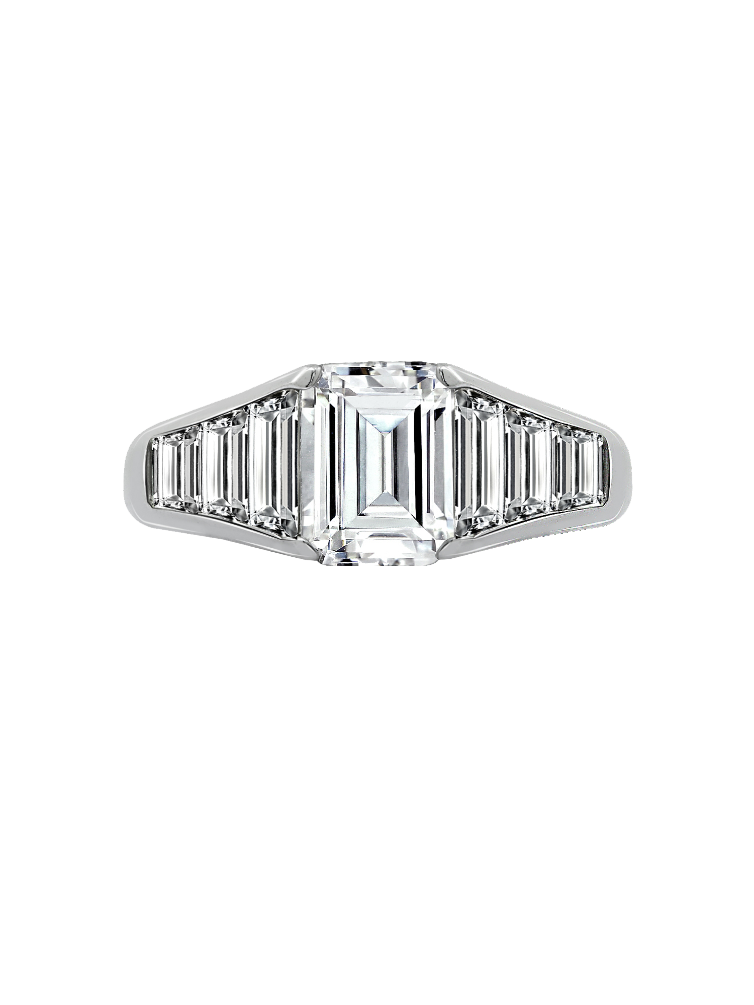 Emerald Cut Tapered Ring R2965401
