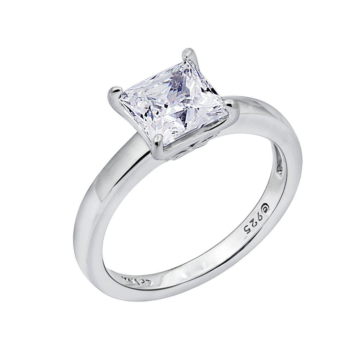 2 Ct Princess Solitaire Ring