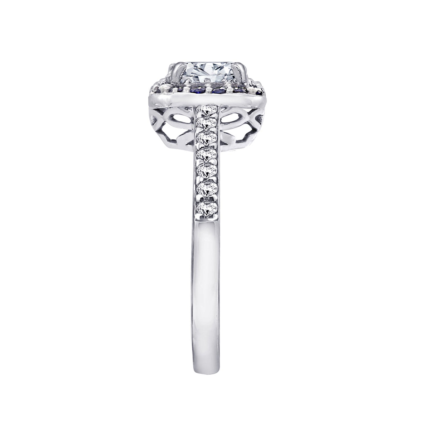 Center Asscher-Cut Halo Ring (1.5 cttw)