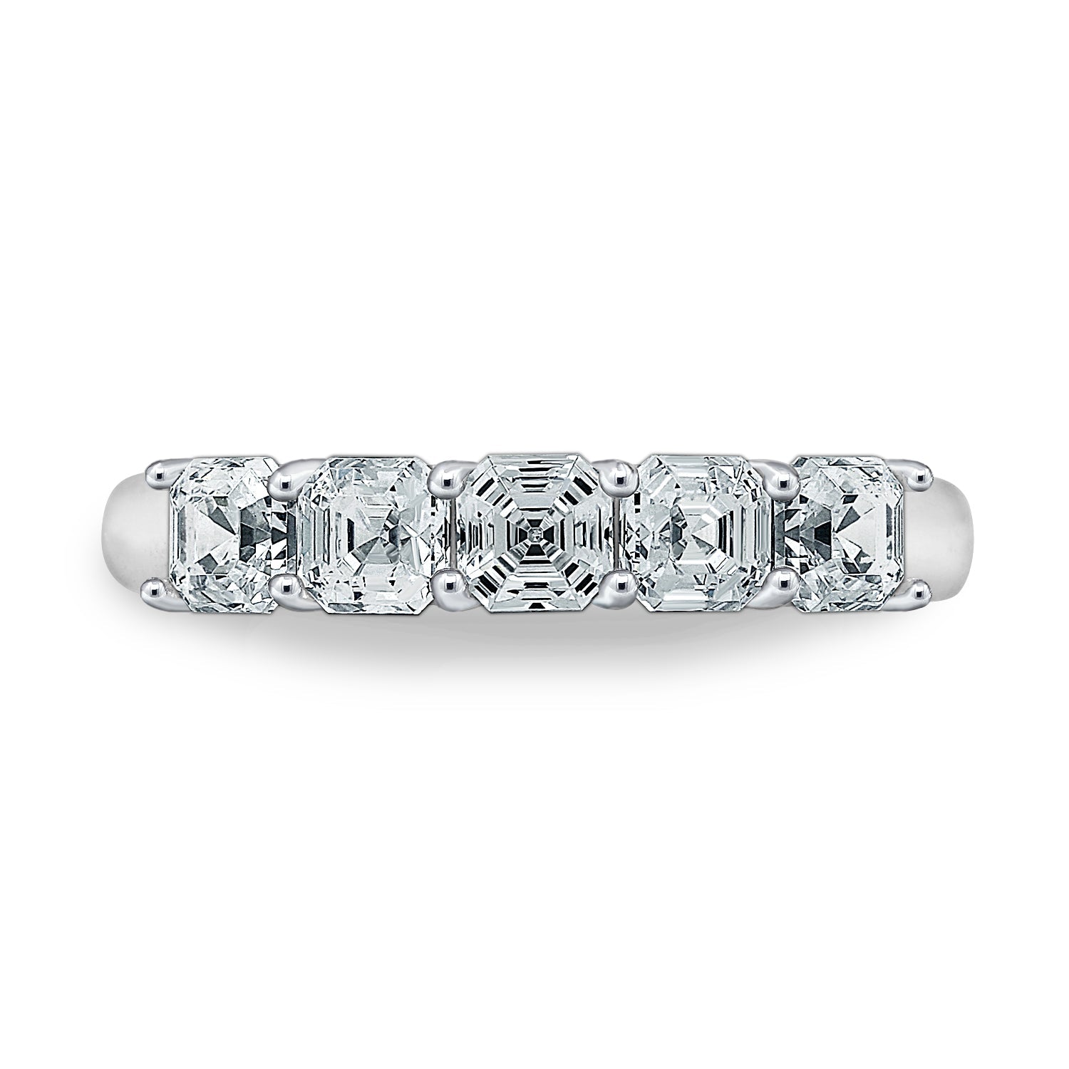 2 Cttw Asscher-Cut 5-Stone Ring