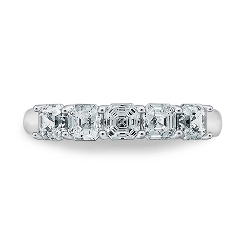 2 Cttw Asscher-Cut 5-Stone Ring