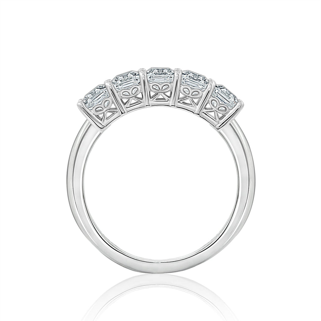 2 Cttw Asscher-Cut 5-Stone Ring
