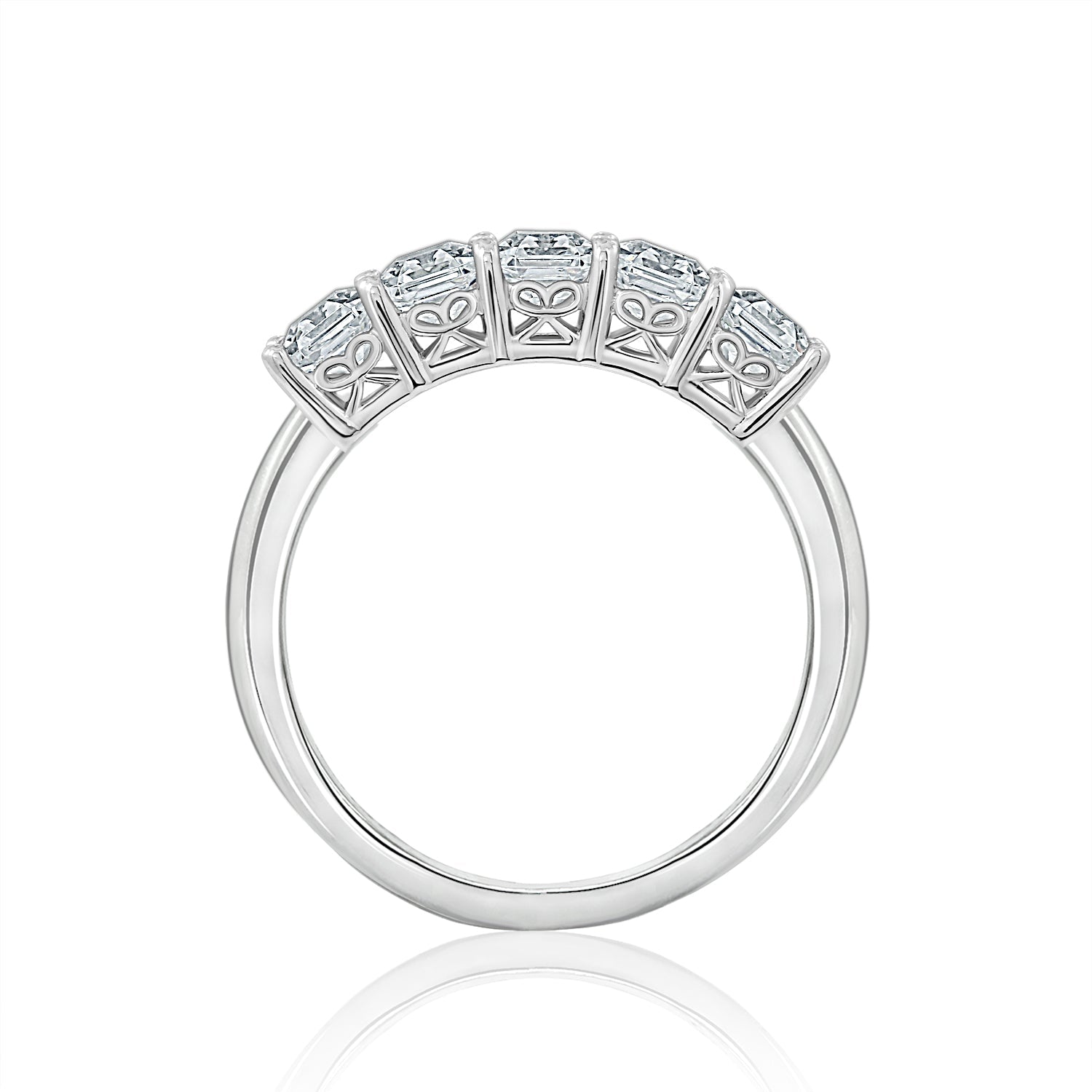 2 Cttw Asscher-Cut 5-Stone Ring