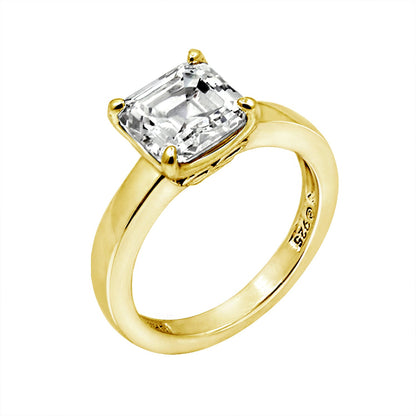 2 Ct Asscher-Cut Solitaire Ring