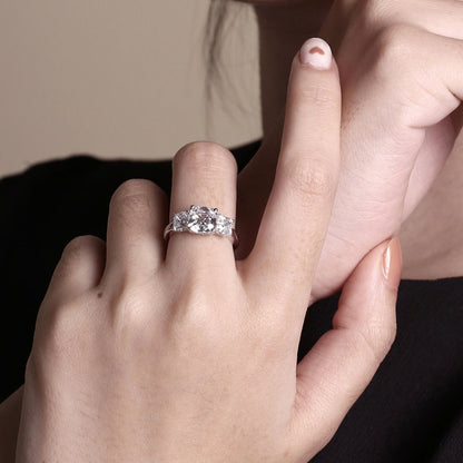 3 Cttw Asscher-Cut 3-Stone Ring