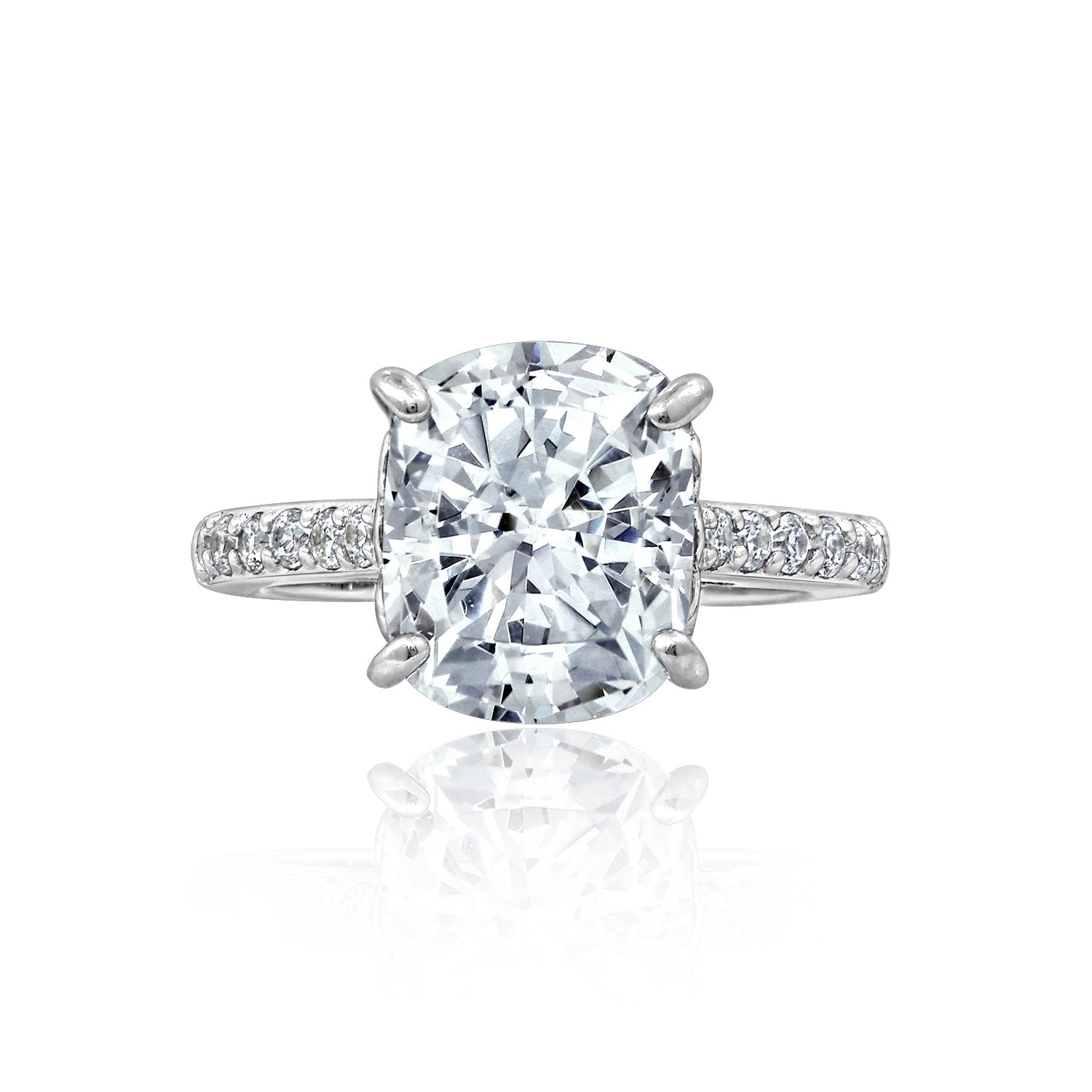 Cushion Emerald Cut Solitaire Ring JER01127