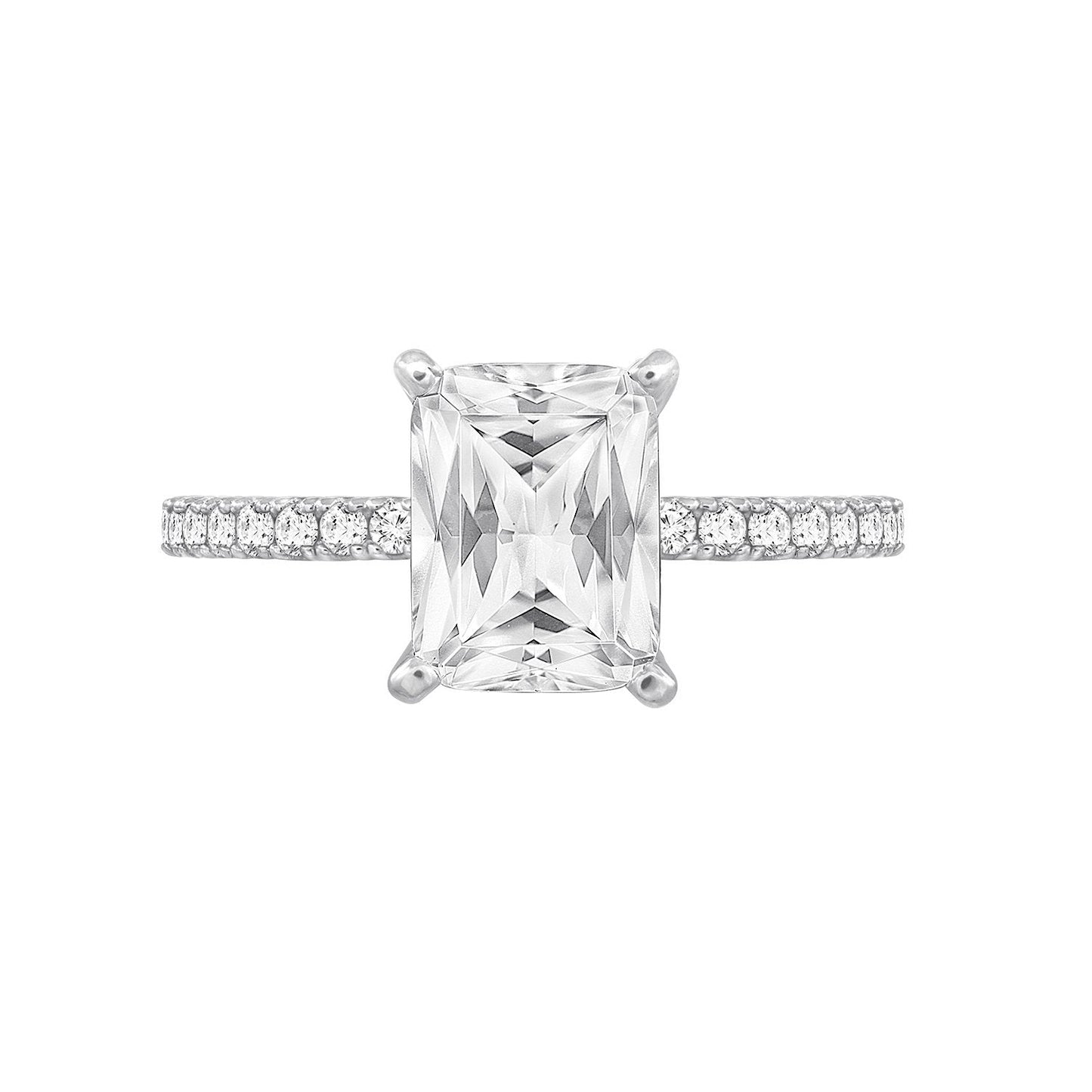 Radiant Emerald Cut Solitaire Ring JER18258