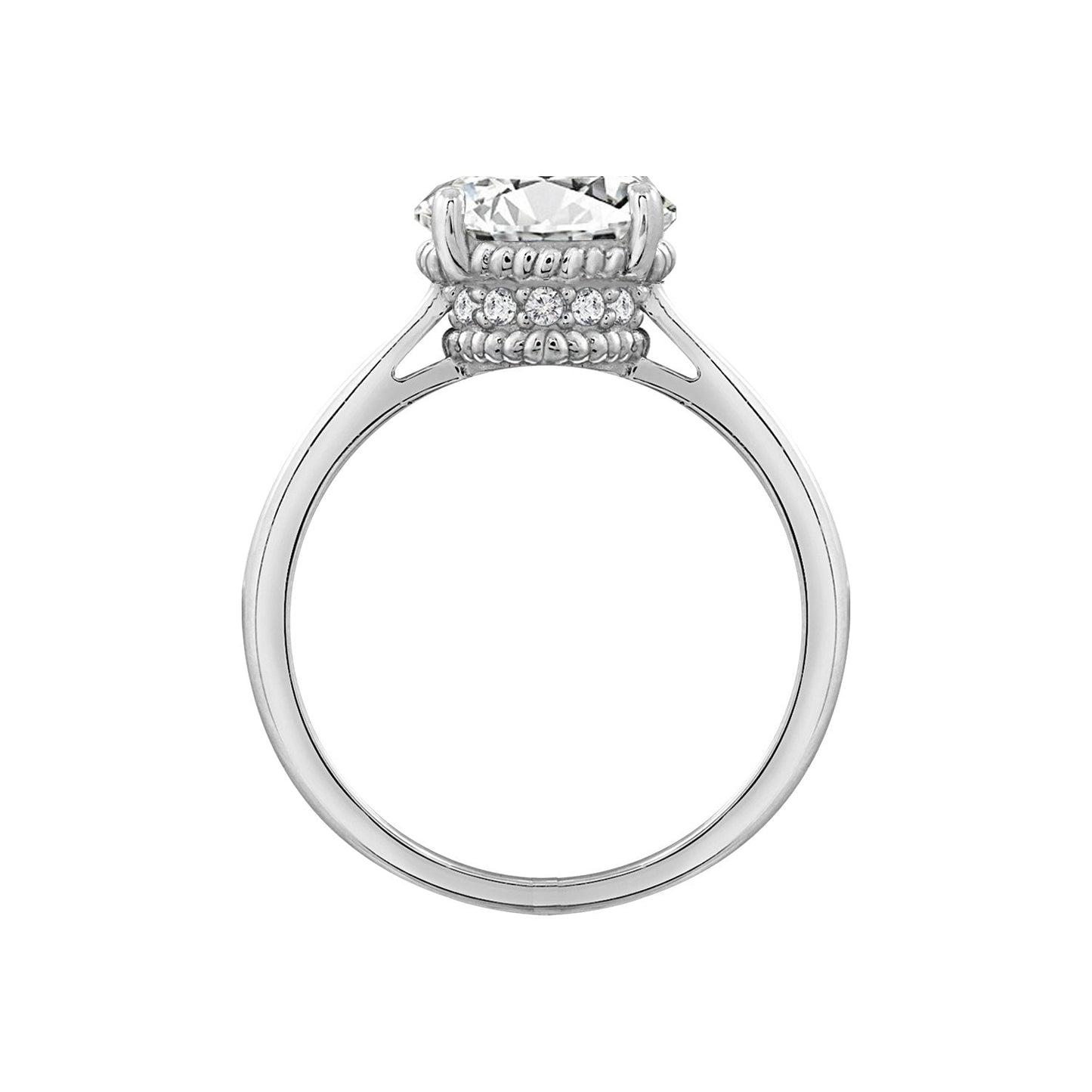2ct Round Cut Solitaire Ring With Fancy Gallery