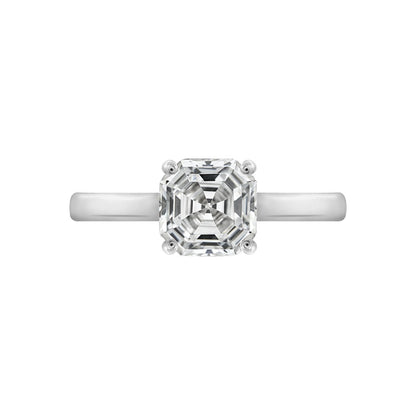 2ct Asscher Cut Solitaire Ring With Fancy Gallery