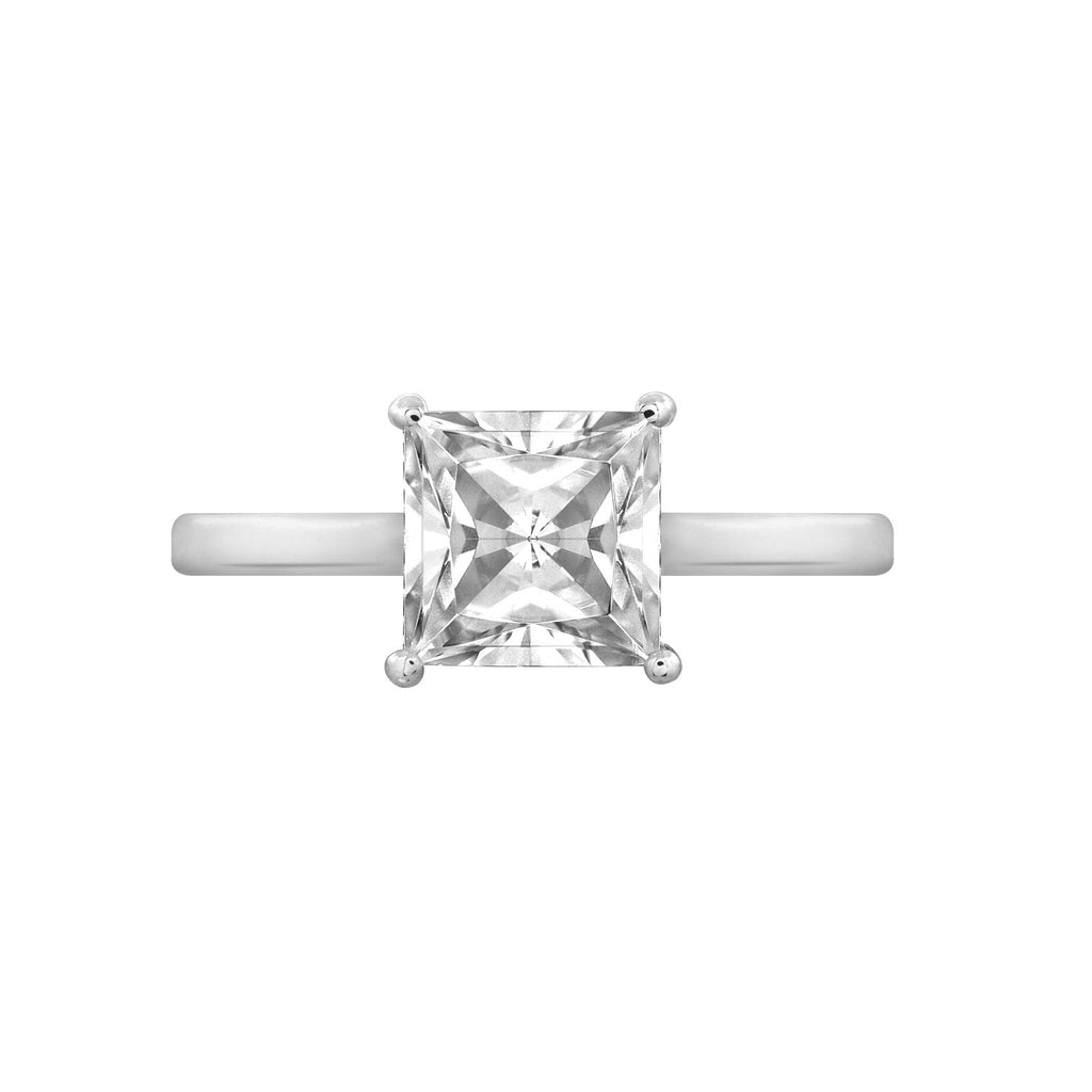 2ct Princess Cut Solitaire Ring With Fancy Gallery