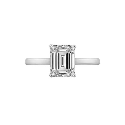 2ct Emerald Cut Solitaire Ring With Fancy Gallery