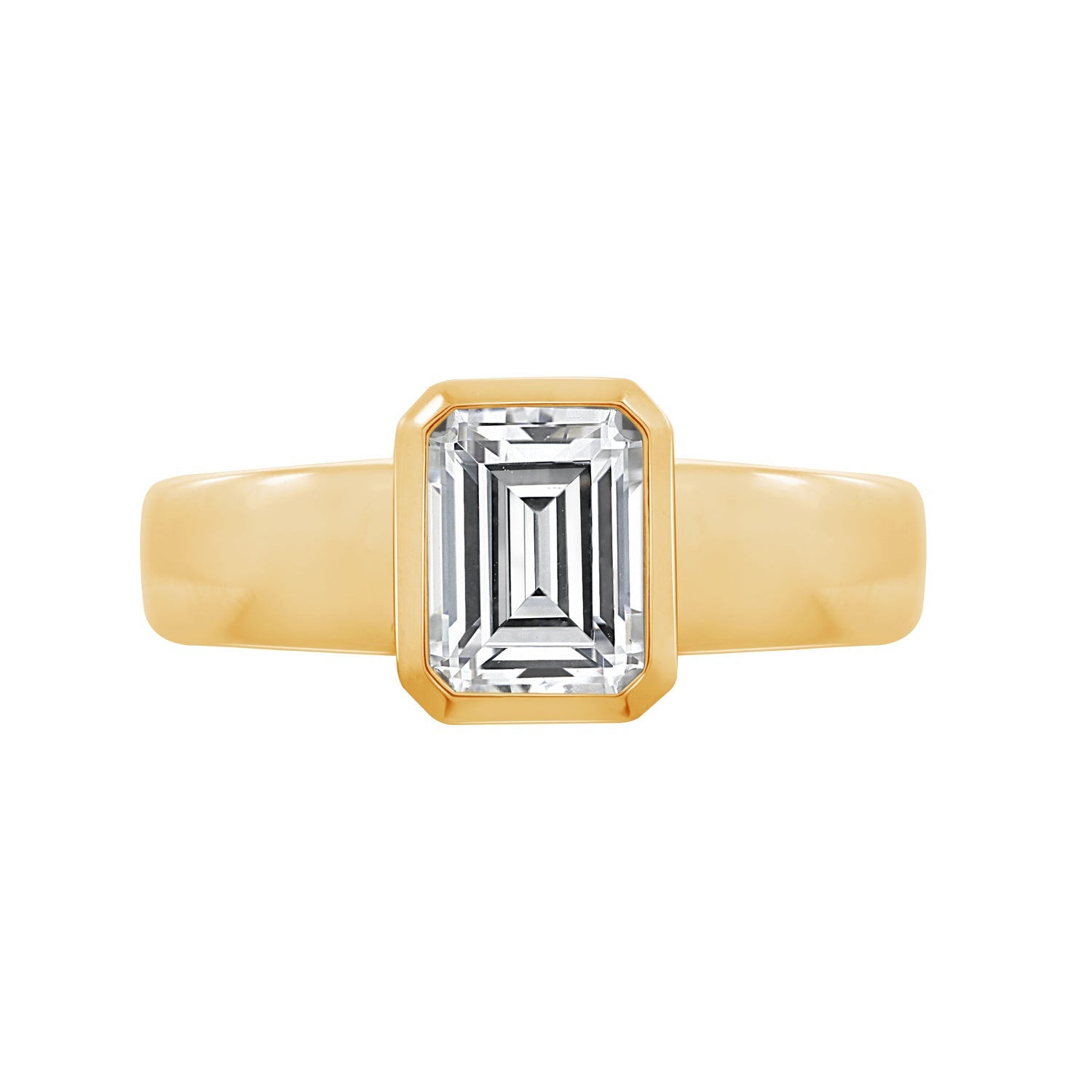 Emerald Bezel Engagement Ring JER22602