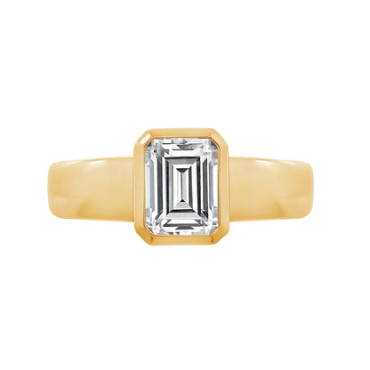 Emerald Bezel Engagement Ring JER22602