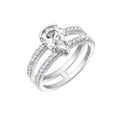 Pear CZ Split Shrank Ring JER23359