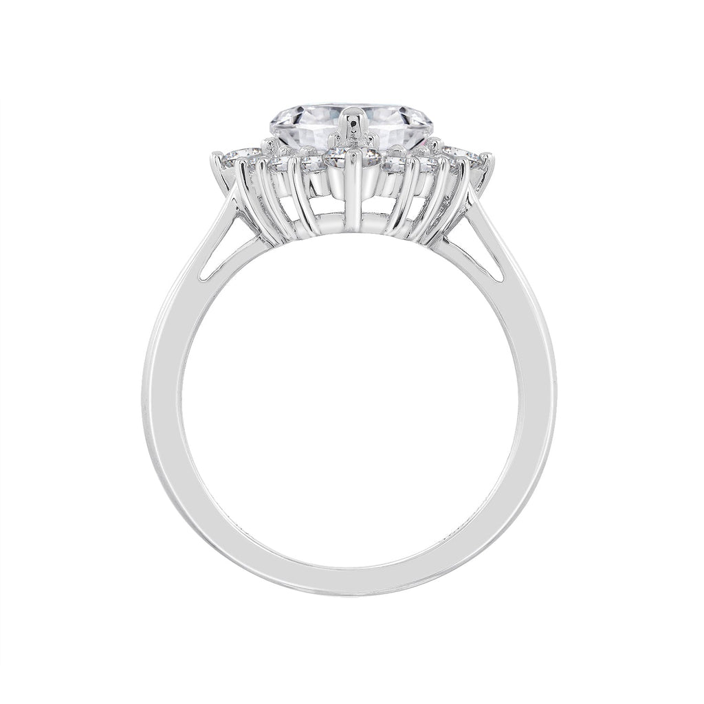 Pear CZ Halo Ring JER23365
