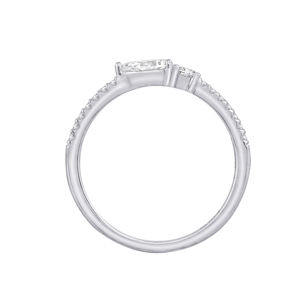 Toi et Moi Pave Band Ring