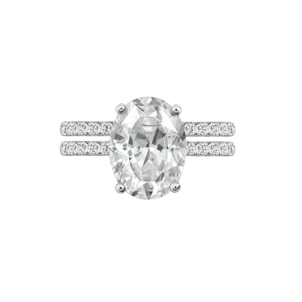 4ct Oval Solitaire Engagement Ring Set JER23755