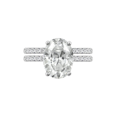 4ct Oval Solitaire Engagement Ring Set JER23755