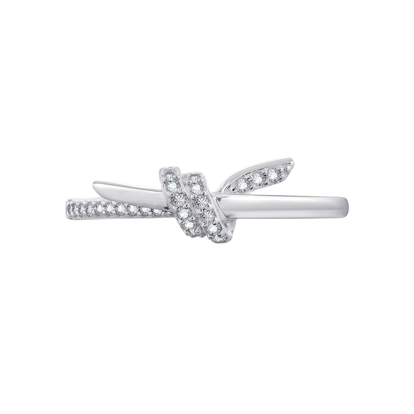 Pave Love Knot Ring
