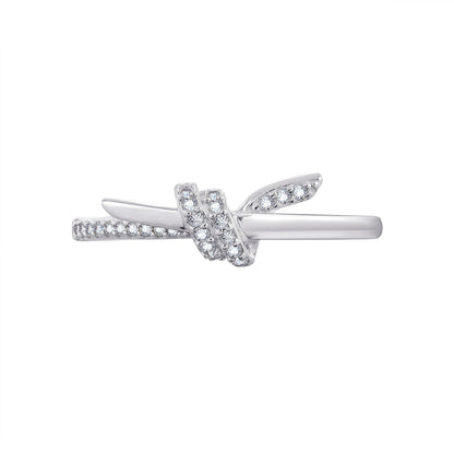 Pave Love Knot Ring