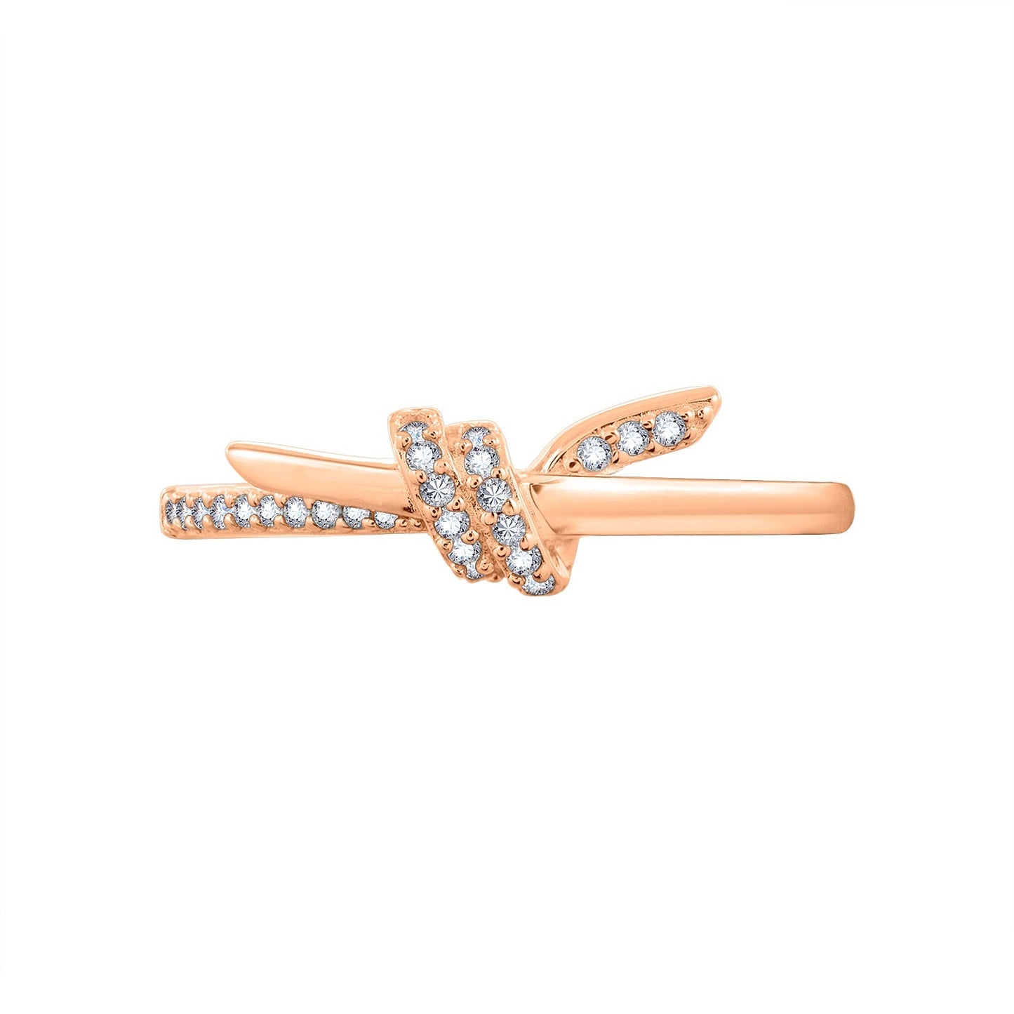 Pave Love Knot Ring