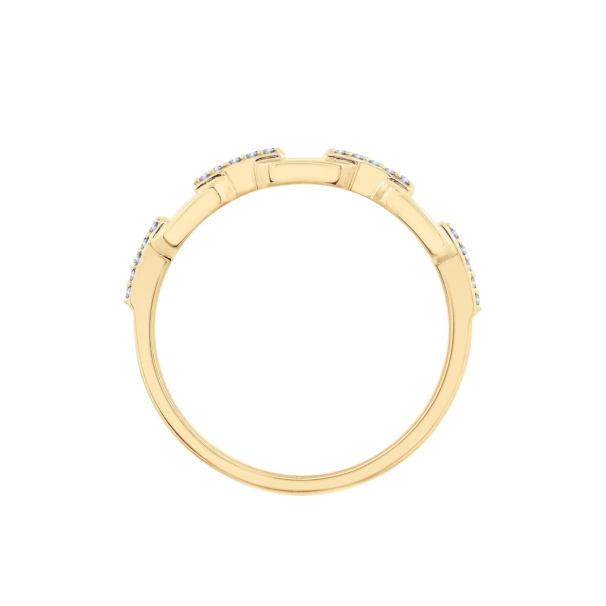 Pavé-linked Ring
