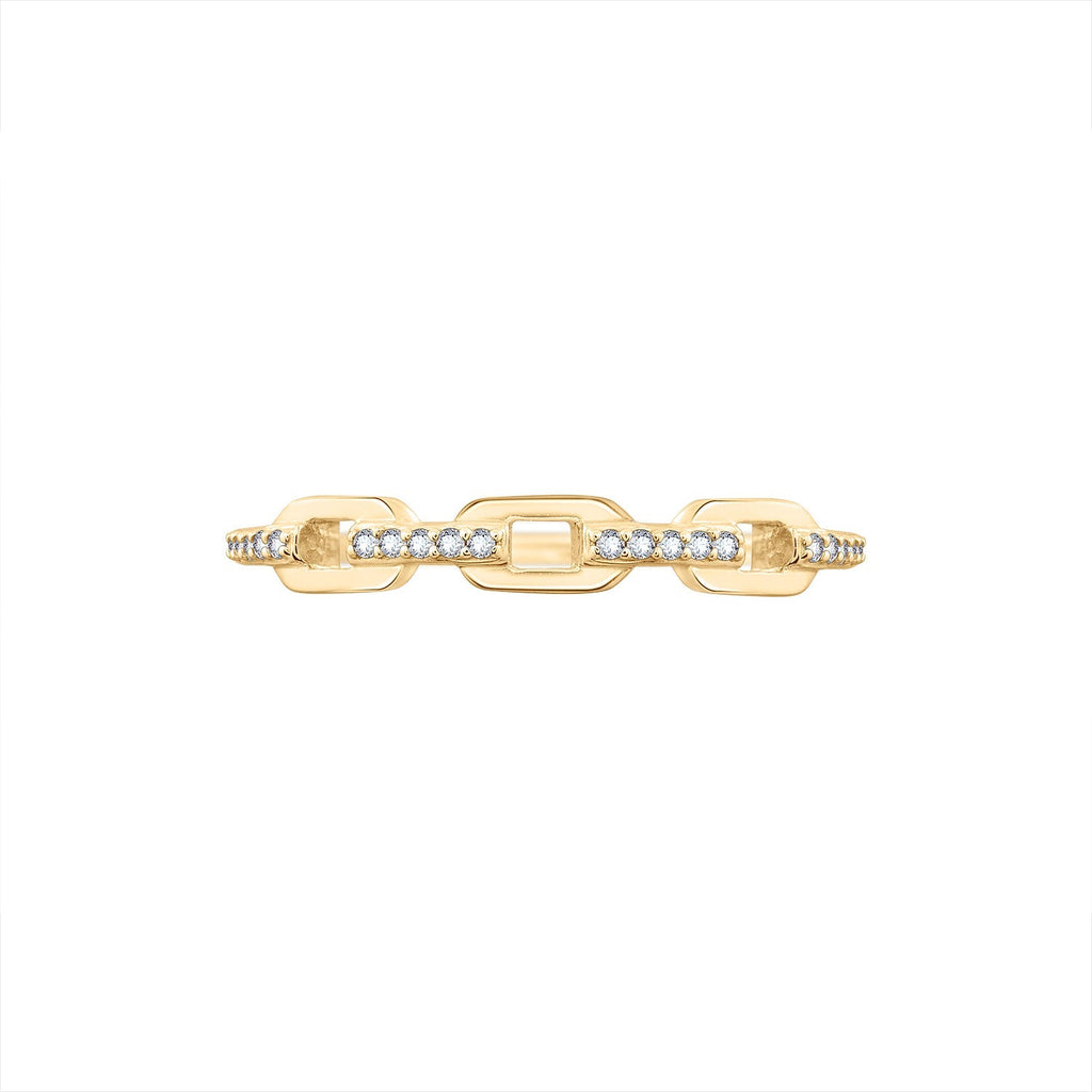 Pavé-linked Ring