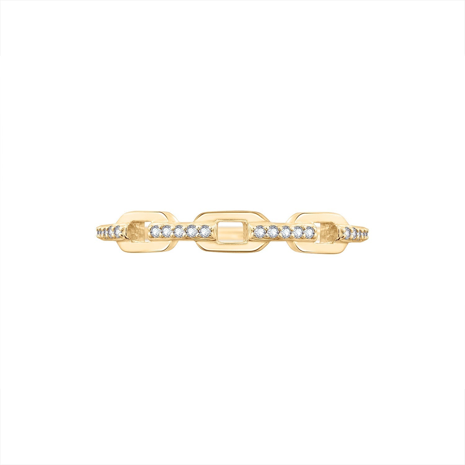 Pavé-linked Ring