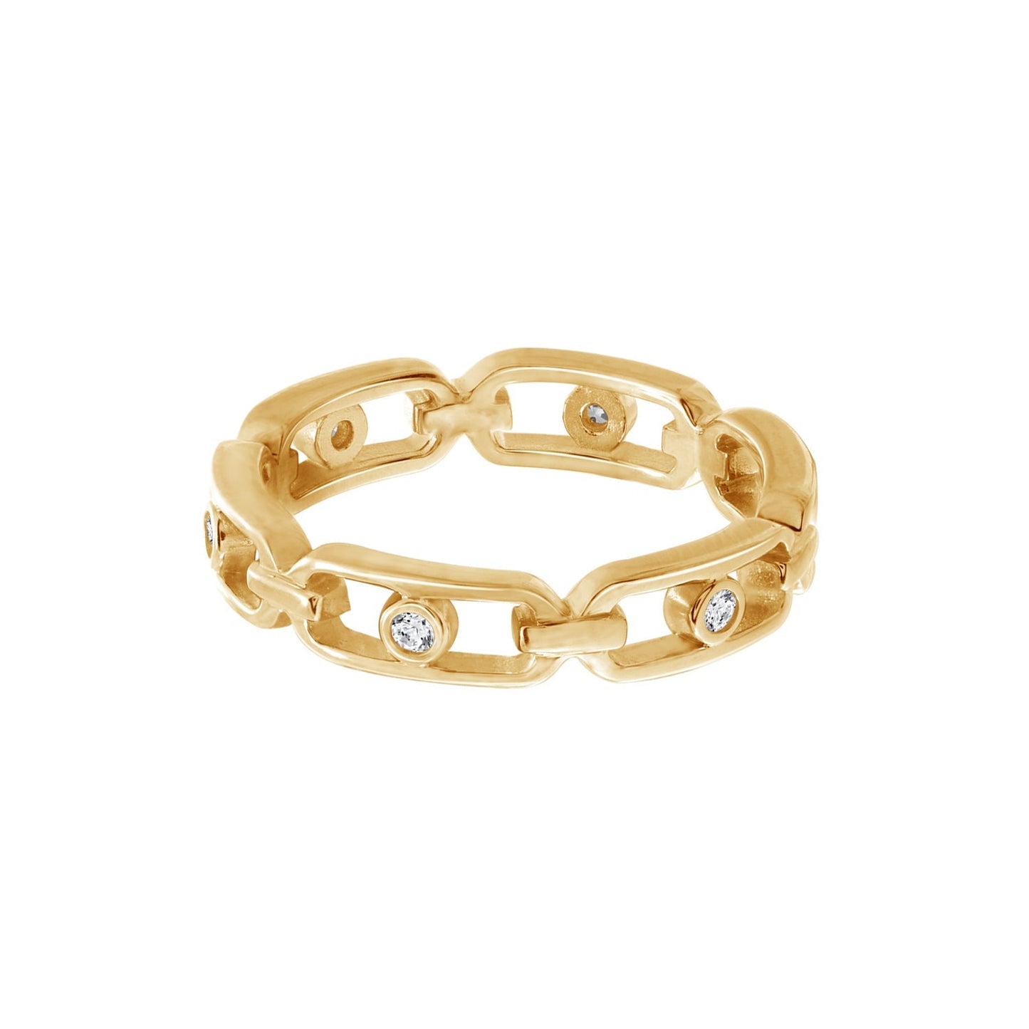 Plain Paper Clip Chain Ring