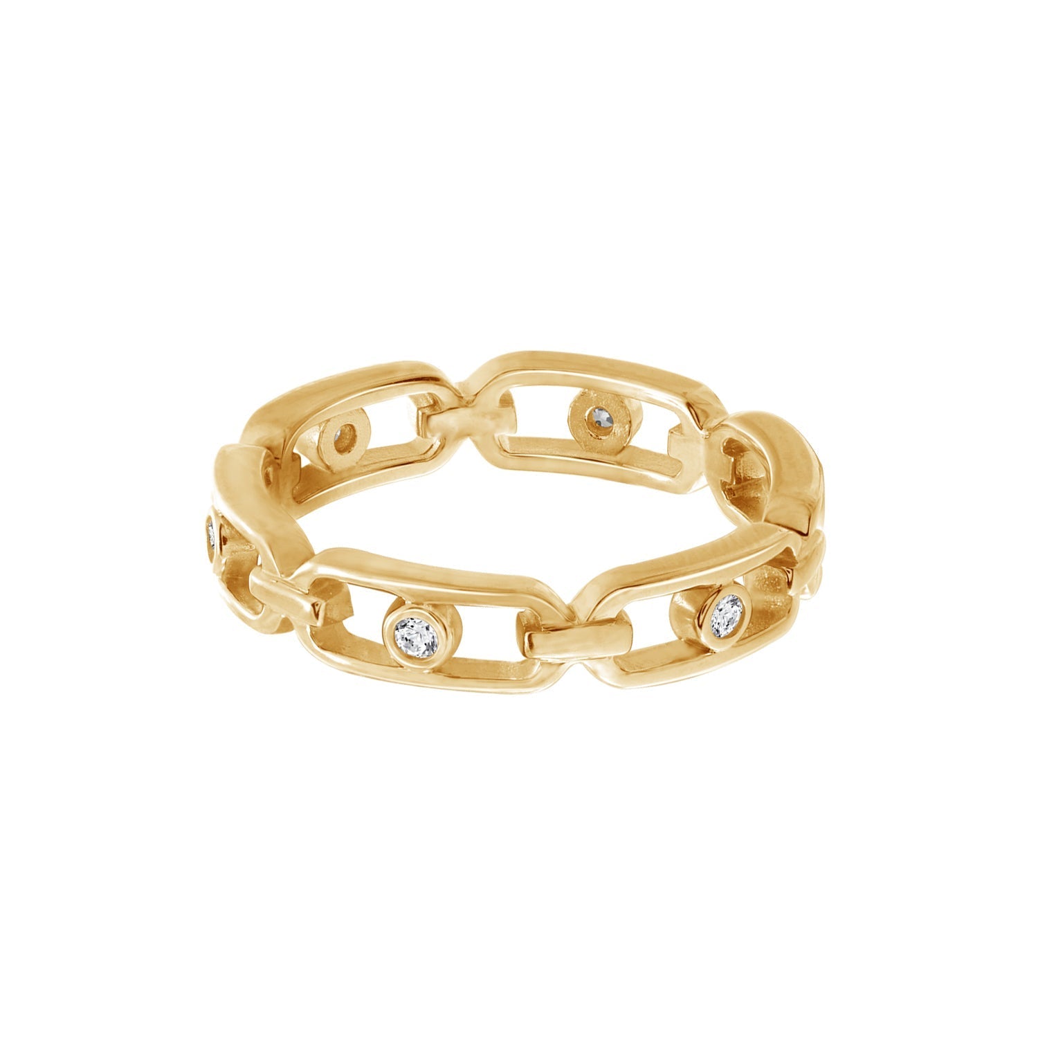 Plain Paper Clip Chain Ring