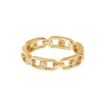 Plain Paper Clip Chain Ring