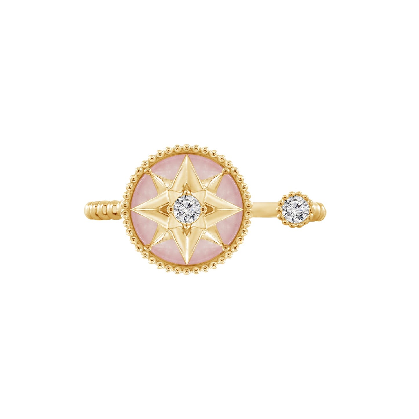 Rose Quartz North Star Open Ring