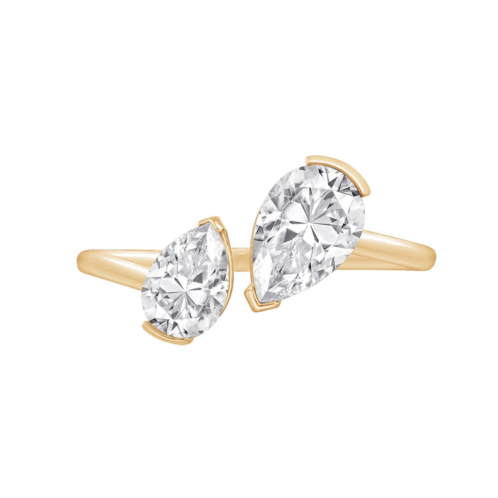 Asymmetrical Duet Open Ring