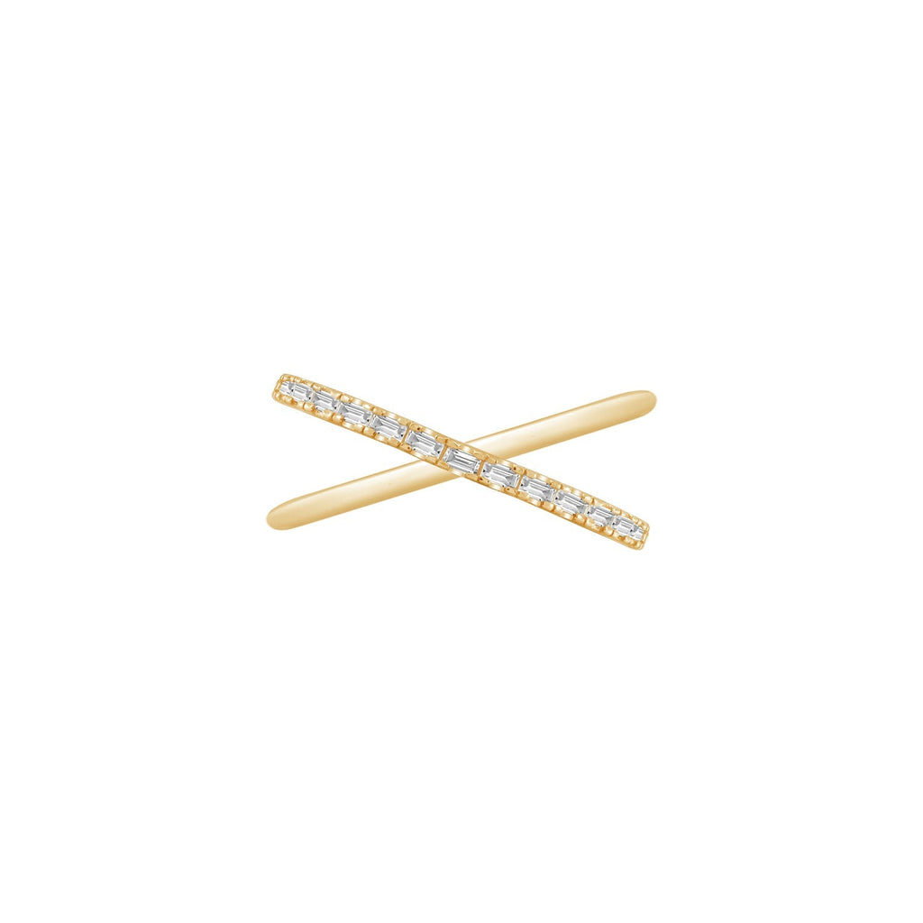Horizontal Baguette X Ring