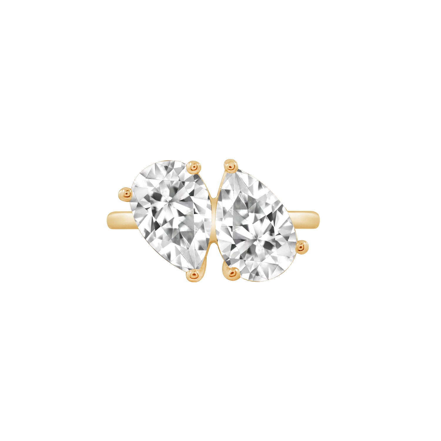 Pear Cut Toi et Moi Ring JER28156