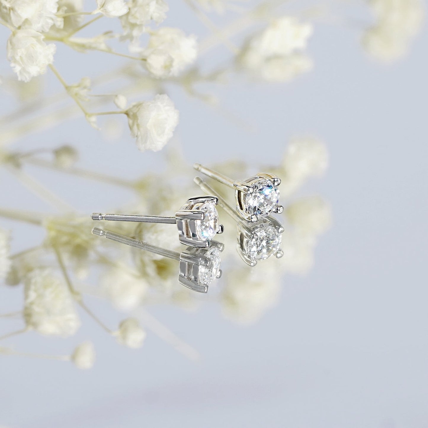 Signature Deluxe Round Solitaire Stud Earrings JEE22909