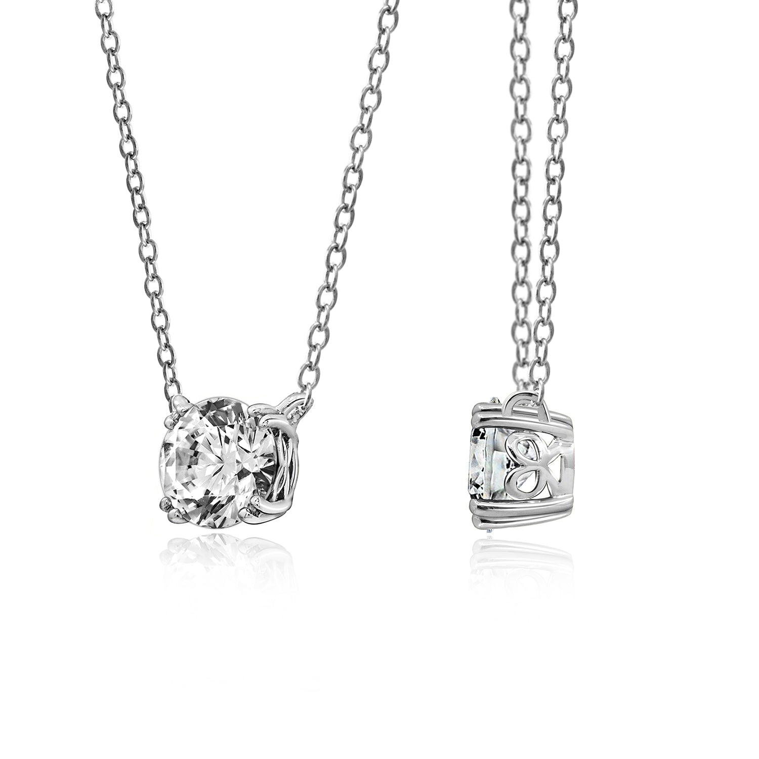 Round Solitaire Pendant Necklace