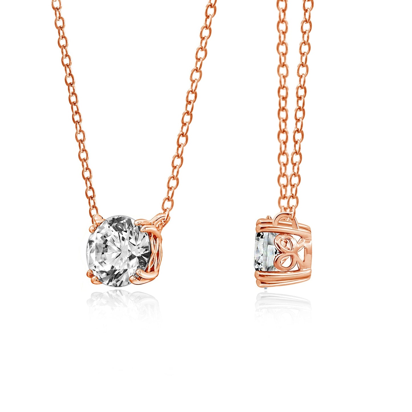 Round Solitaire Pendant Necklace