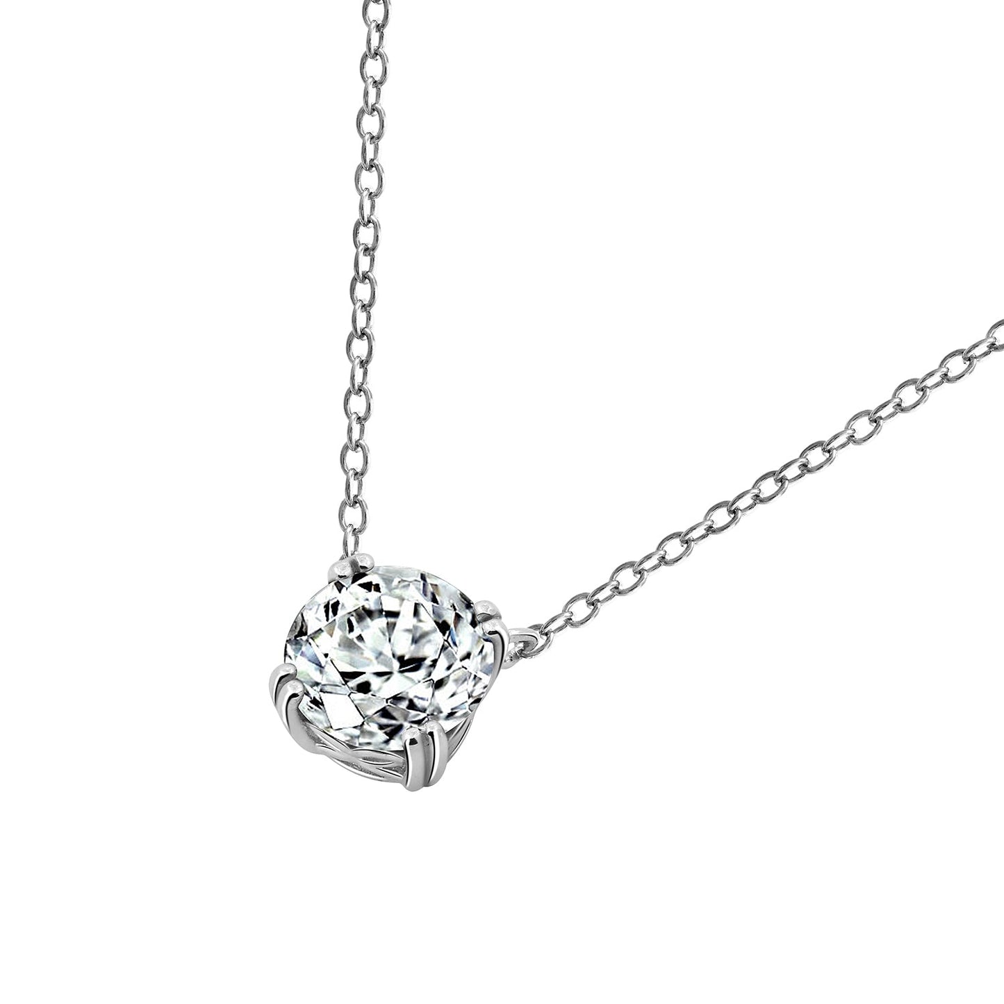 3 Ct Round Solitaire Pendant